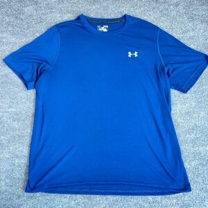 Under Armour Shirt‎ Mens XL Blue Performance Threadborne Heatgear Loose #AB482